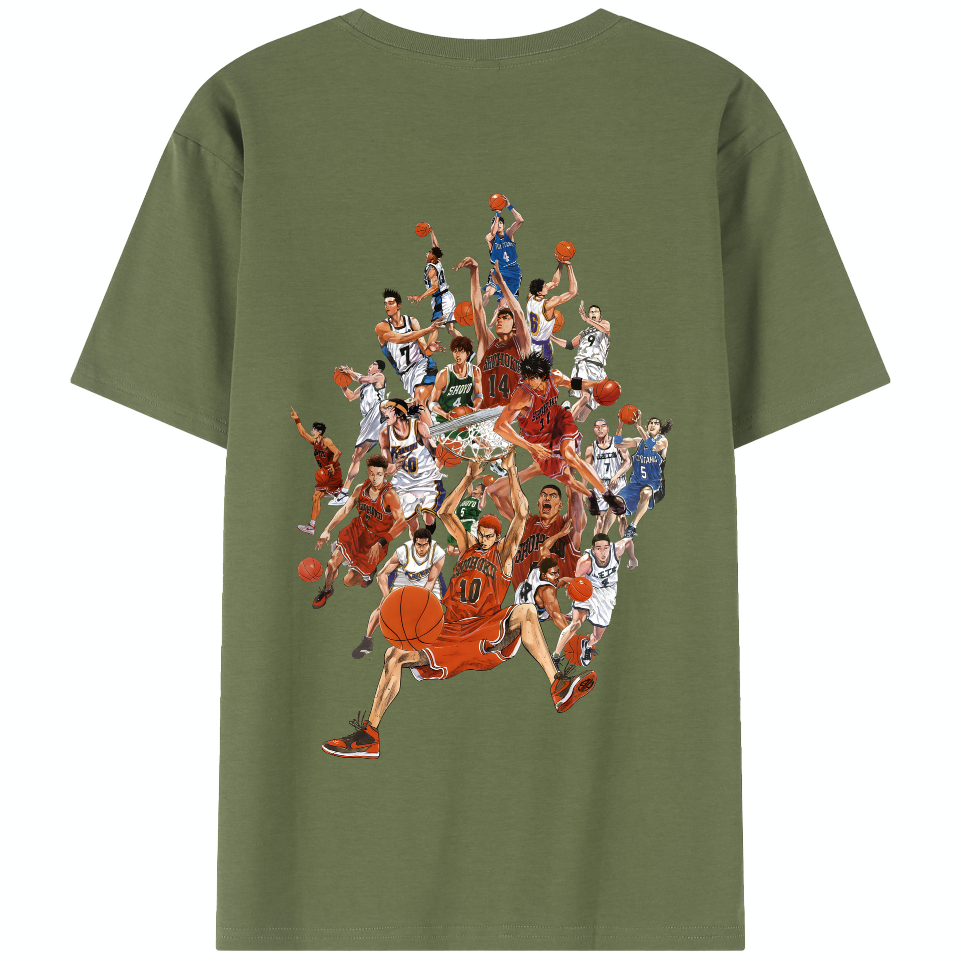 SLAM DUNK／スラムダンク 綿100％半袖Tシャツ（背面プリント）